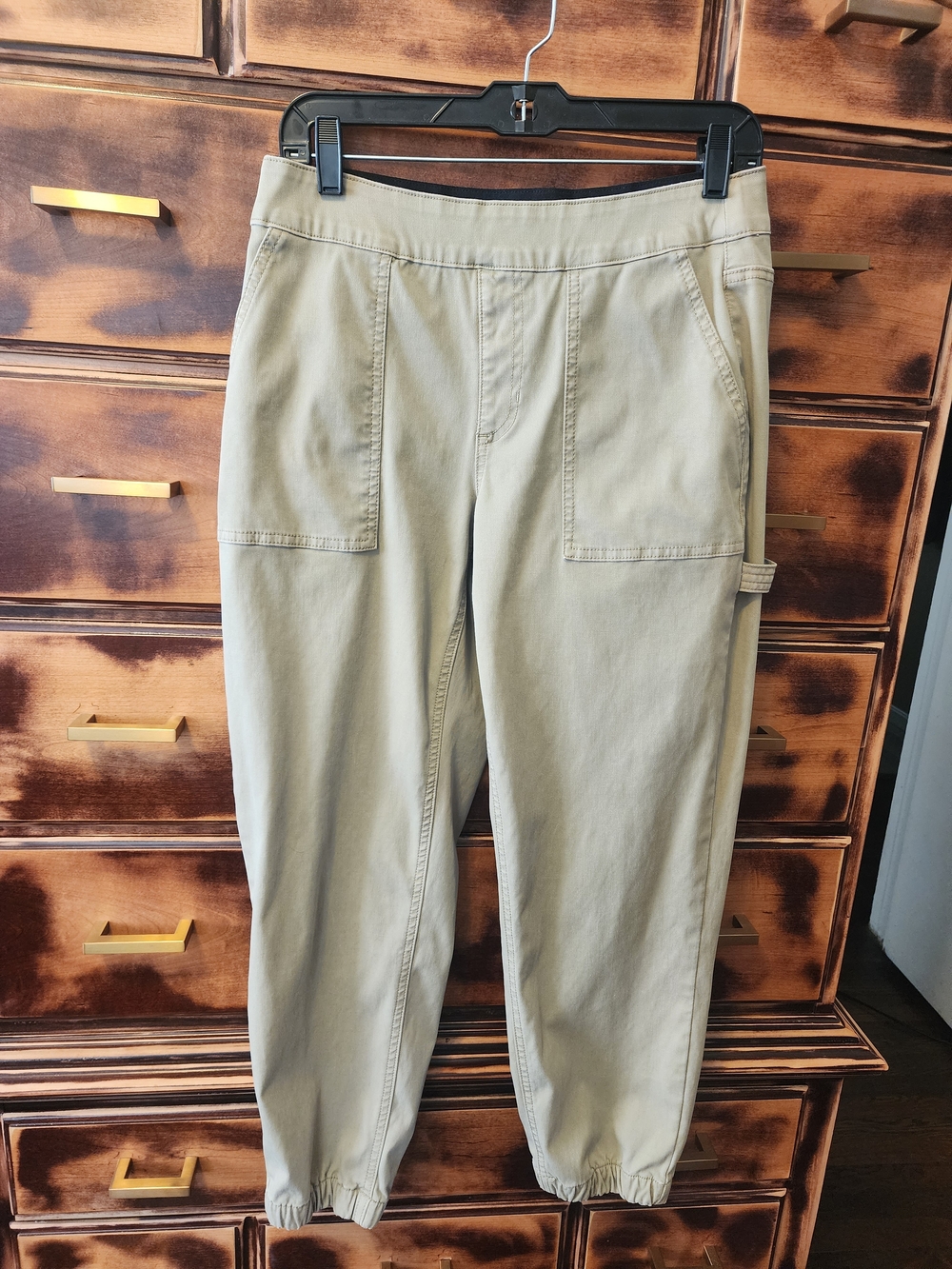 Buckle Women's Light Khaki Elastic Hem Utility Trousers